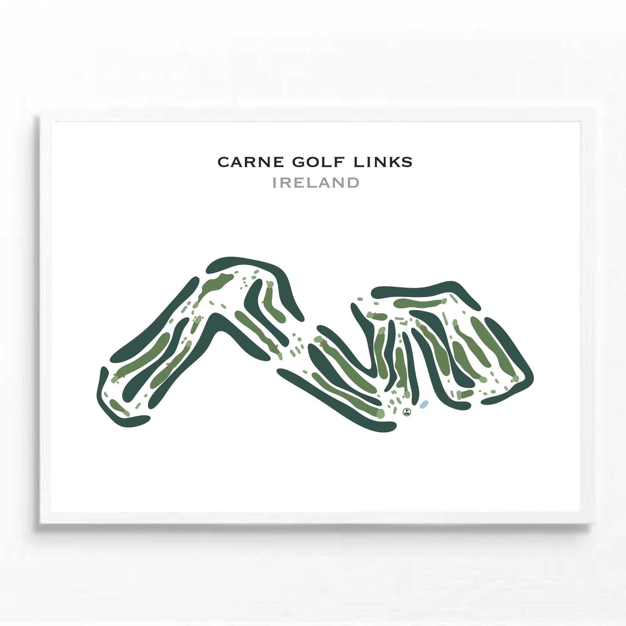 Carne Golf Links, Ireland - Printed Golf Course