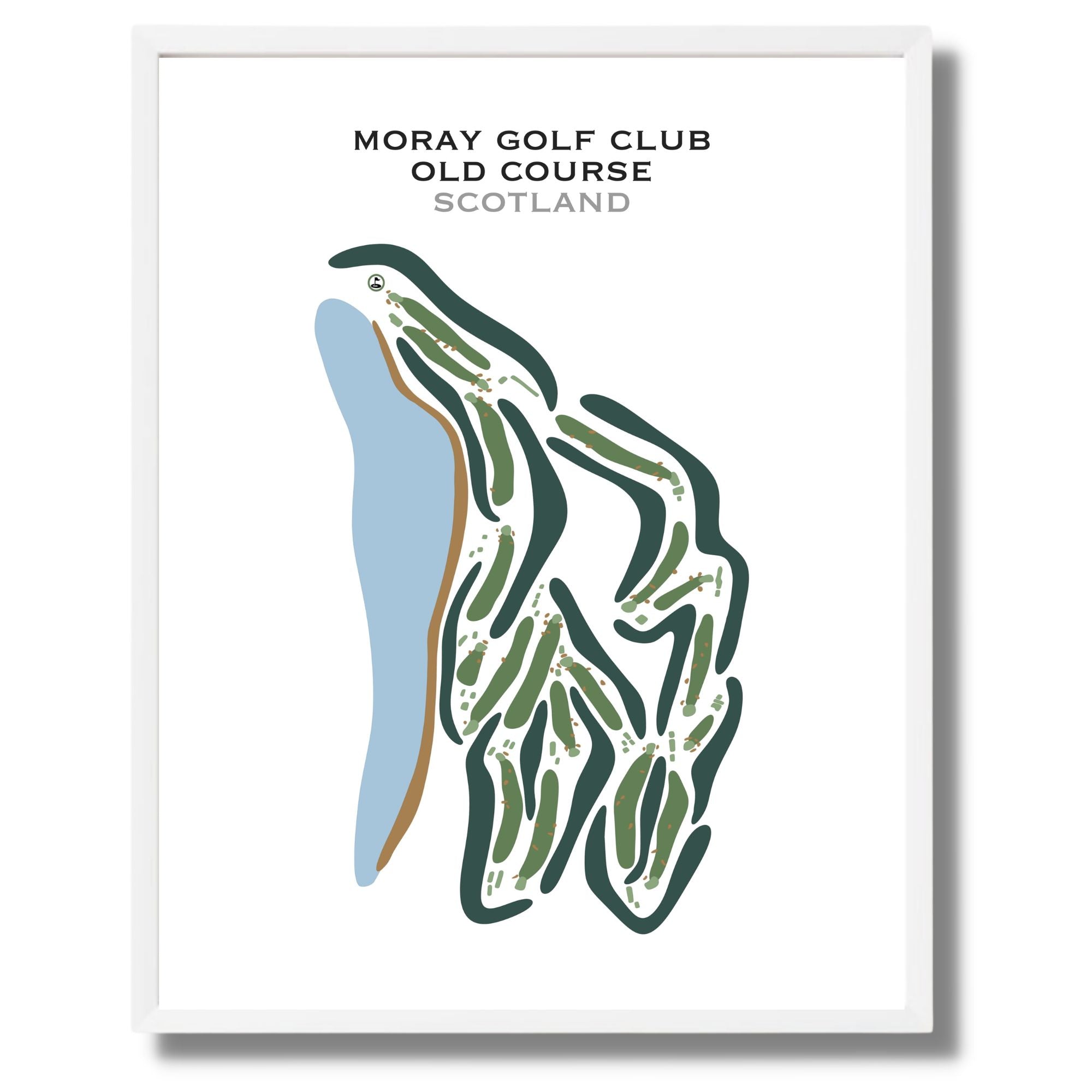 Moray Golf Club Old Course, Scotland - Printed Golf Courses