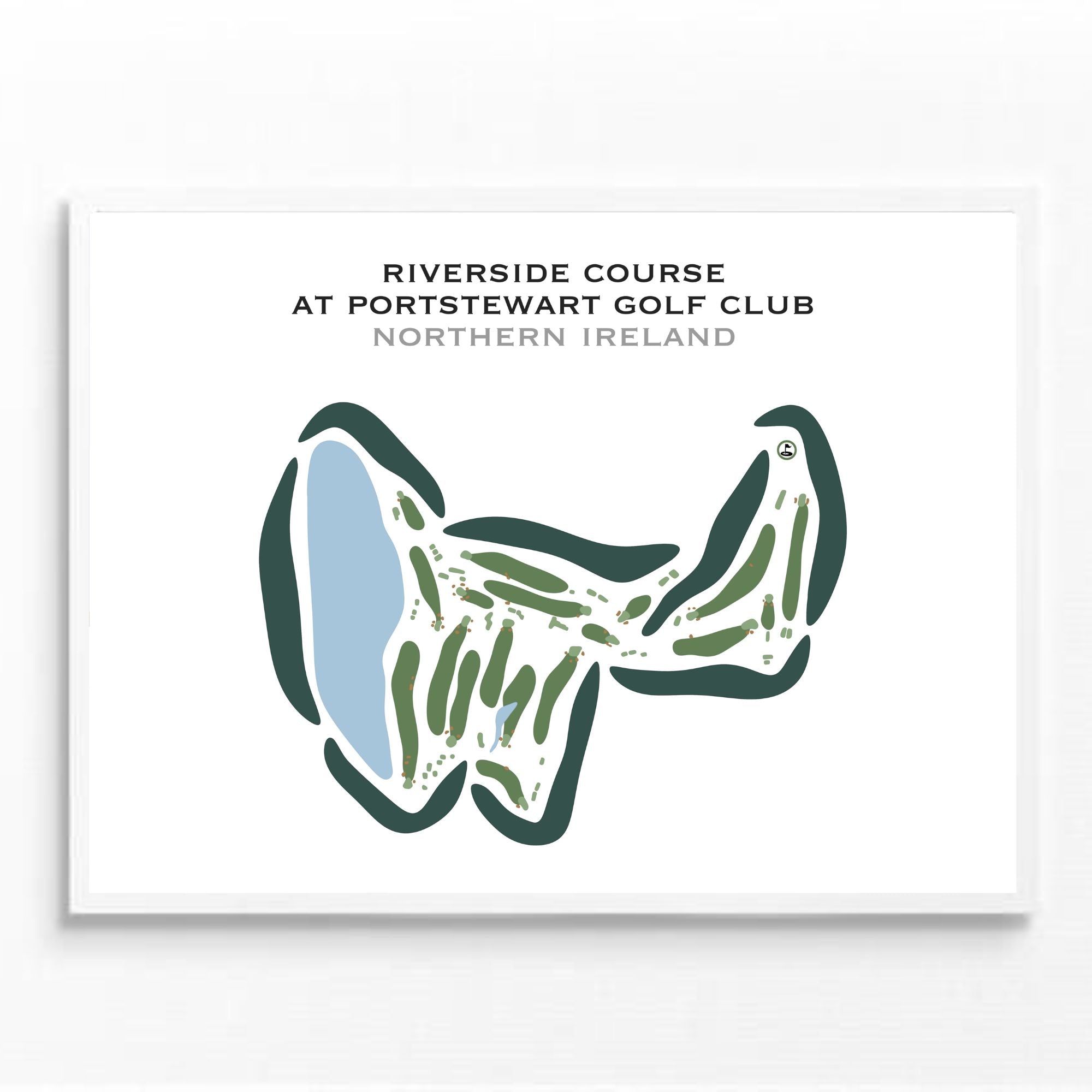 Riverside Course at Portstewart Golf Club, Northern Ireland - Printed Golf Courses