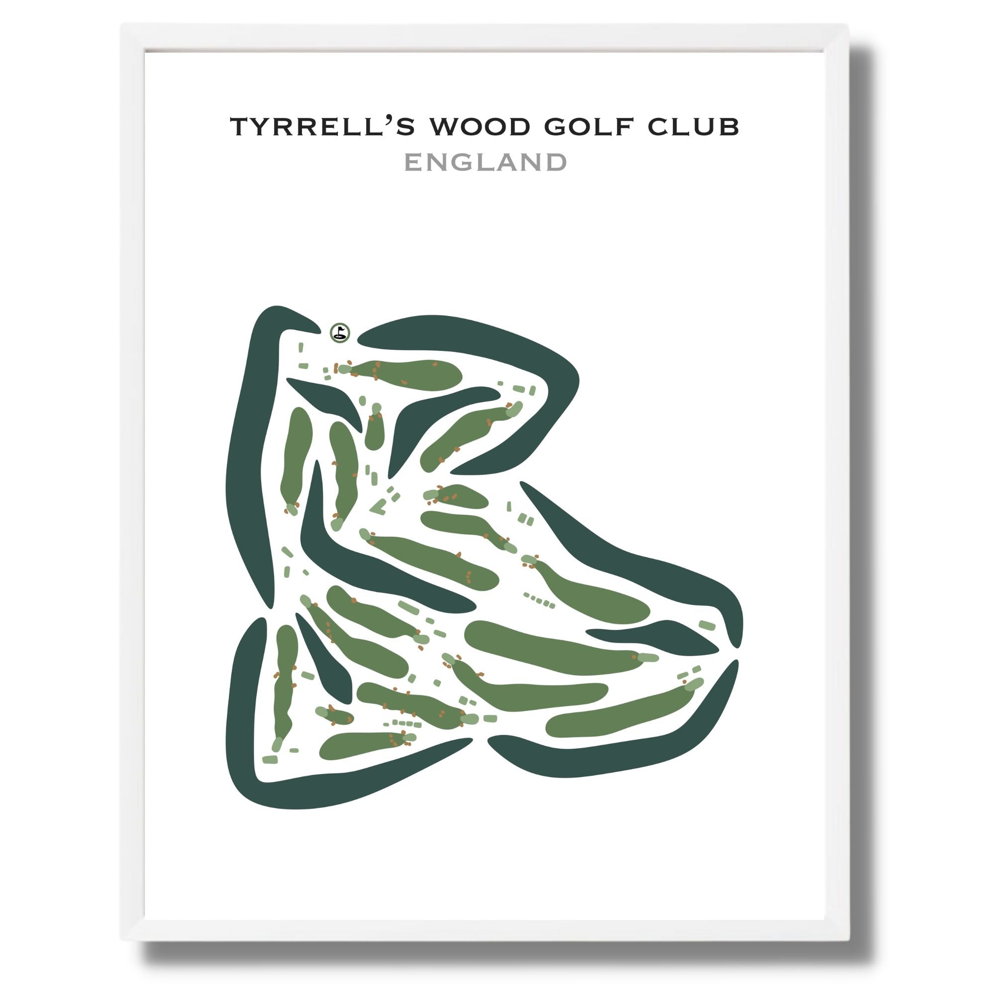 Tyrrell's Wood Golf Club, England - Printed Golf Courses